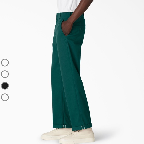 Dickies Regular Fit Cuffed Work Pants, Forest Green - Picture 2 of 8